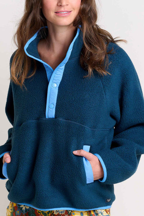 Toad & Co Woman's Campo Fleece Pullover Midnight II Small