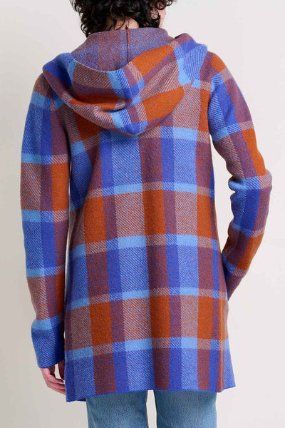 Toad & Co Merino Heartfelt Hoodie Umber Plaid Extra Large