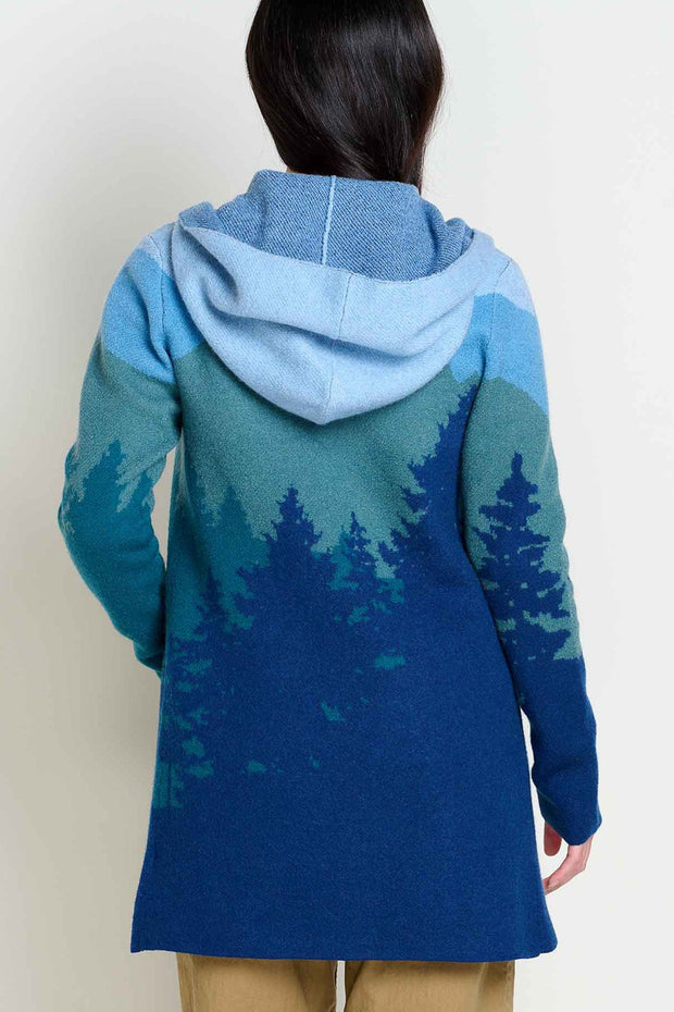 Toad & Co Merino Heartfelt Hoodie Atlantic Treeline Scenic Small