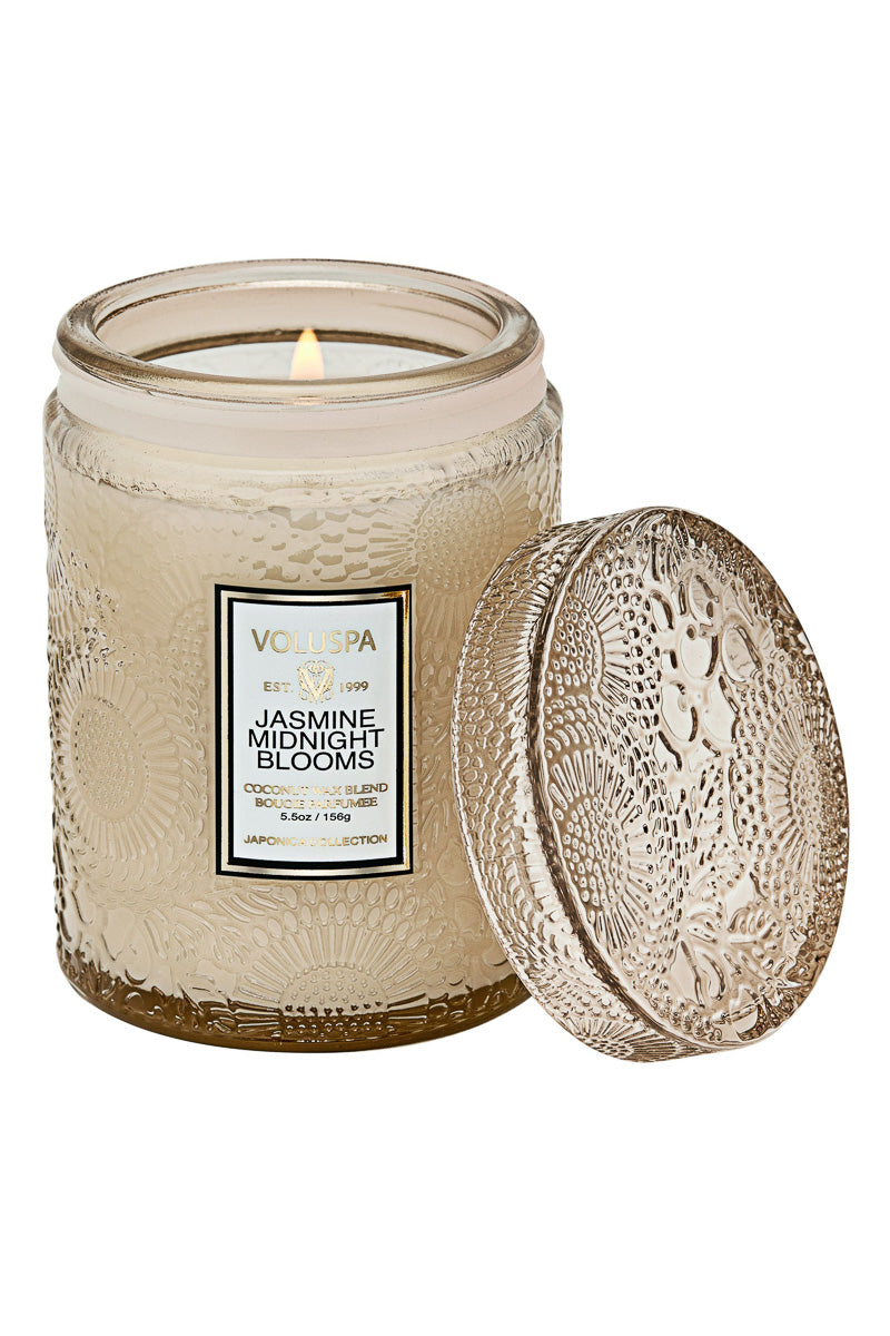 Voluspa Jasmine Midnight Blooms Small Jar Candle