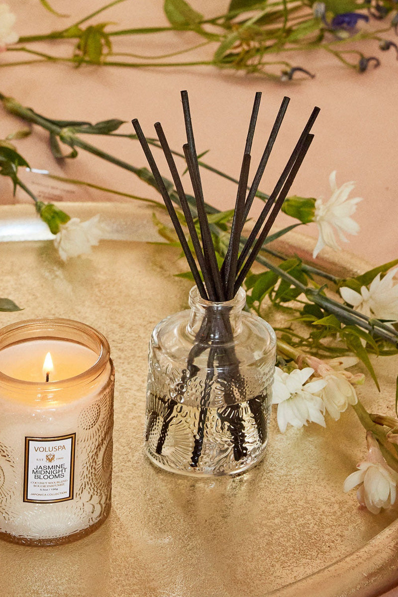 Voluspa Jasmine Midnight Blooms Reed Diffuser