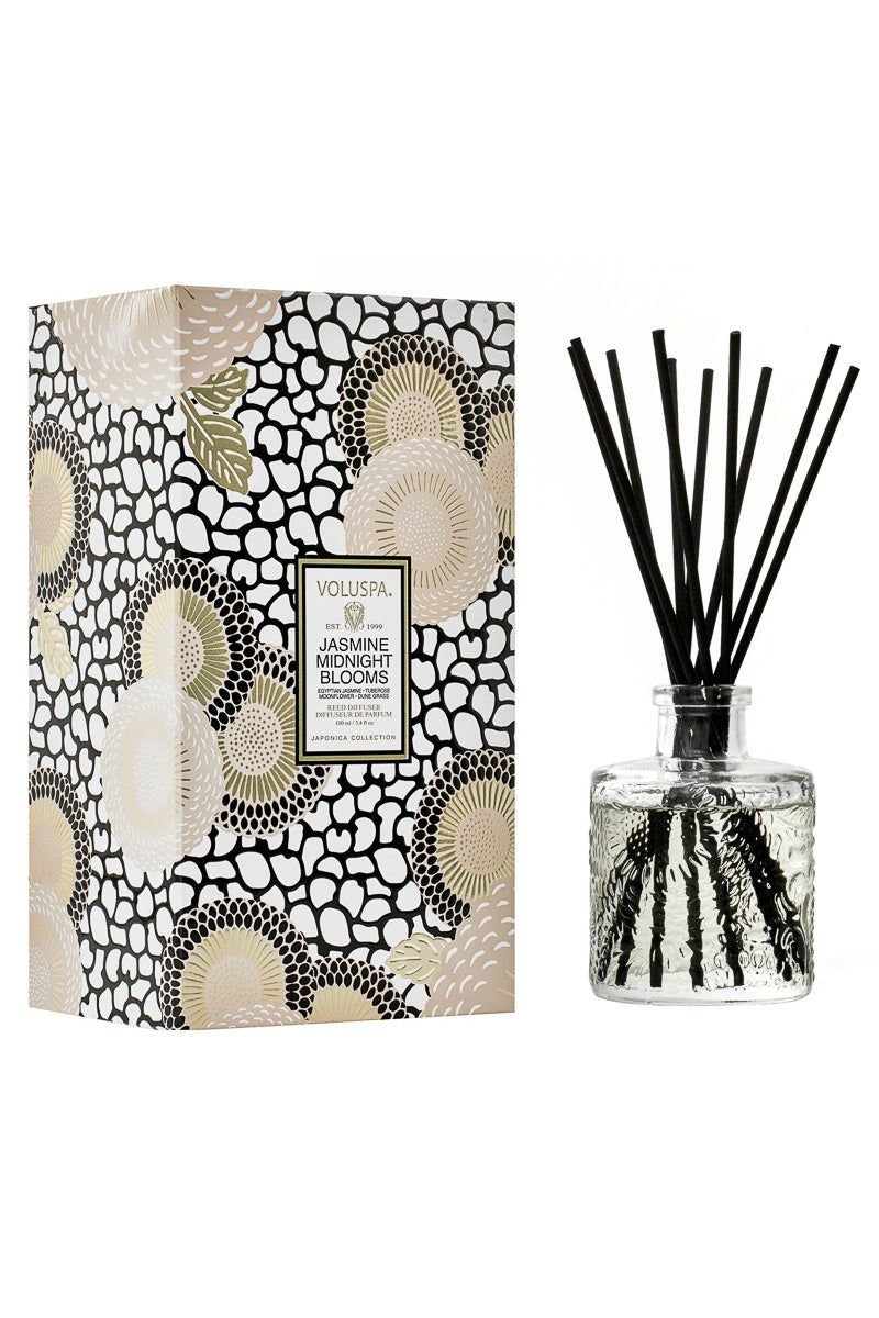 Voluspa Jasmine Midnight Blooms Reed Diffuser