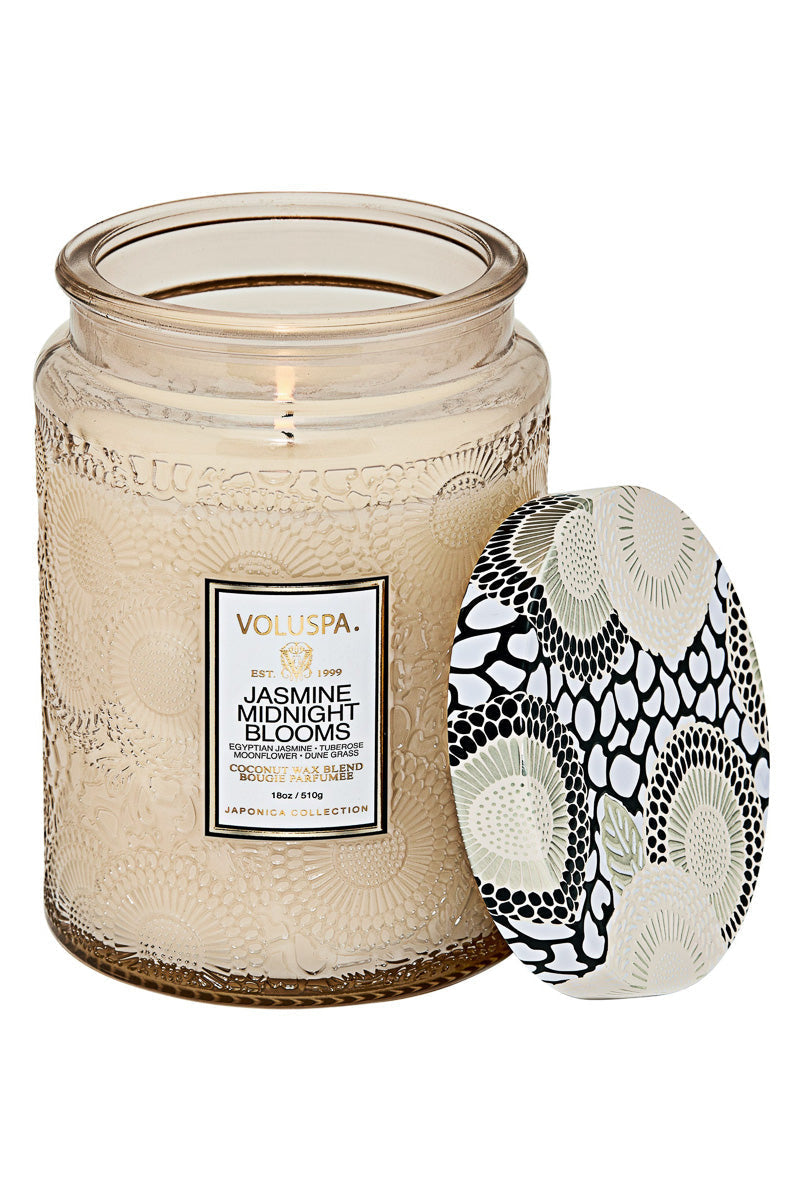 Voluspa Jasmine Midnight Blooms Large Jar Candle