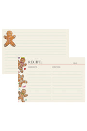 RECIPE CARDS, GINGERBREAD S/12