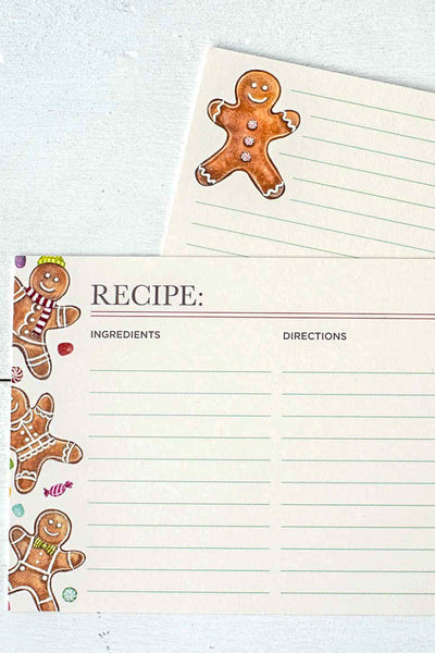 RECIPE CARDS, GINGERBREAD S/12