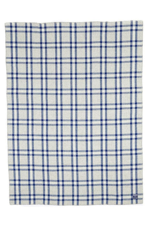 Faribault Mill Minnehaha Falls Wool Throw Blue/Gray