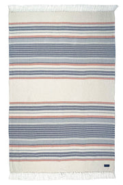 Faribault Mill Adirondack Cotton Throw Natural/Navy