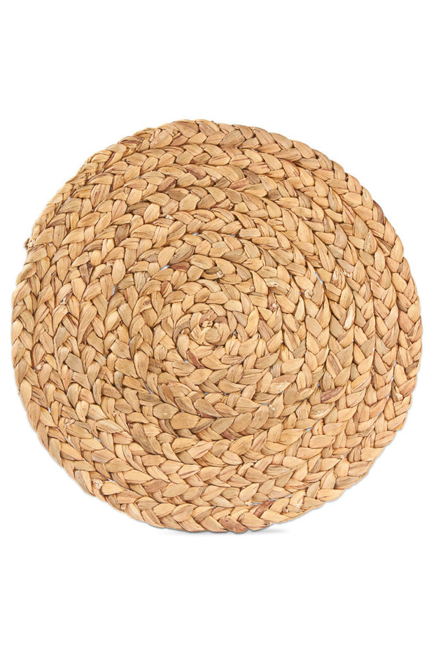 Braided Water Hyacinth Round Placemat | Natural
