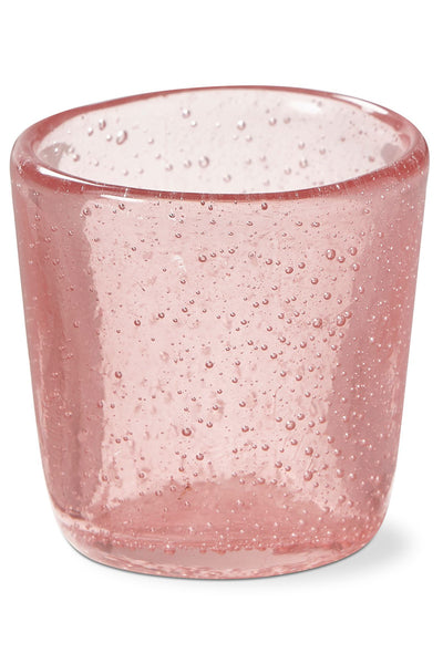 Paint Box Blown Glass Tea-Light Candleholder Rose
