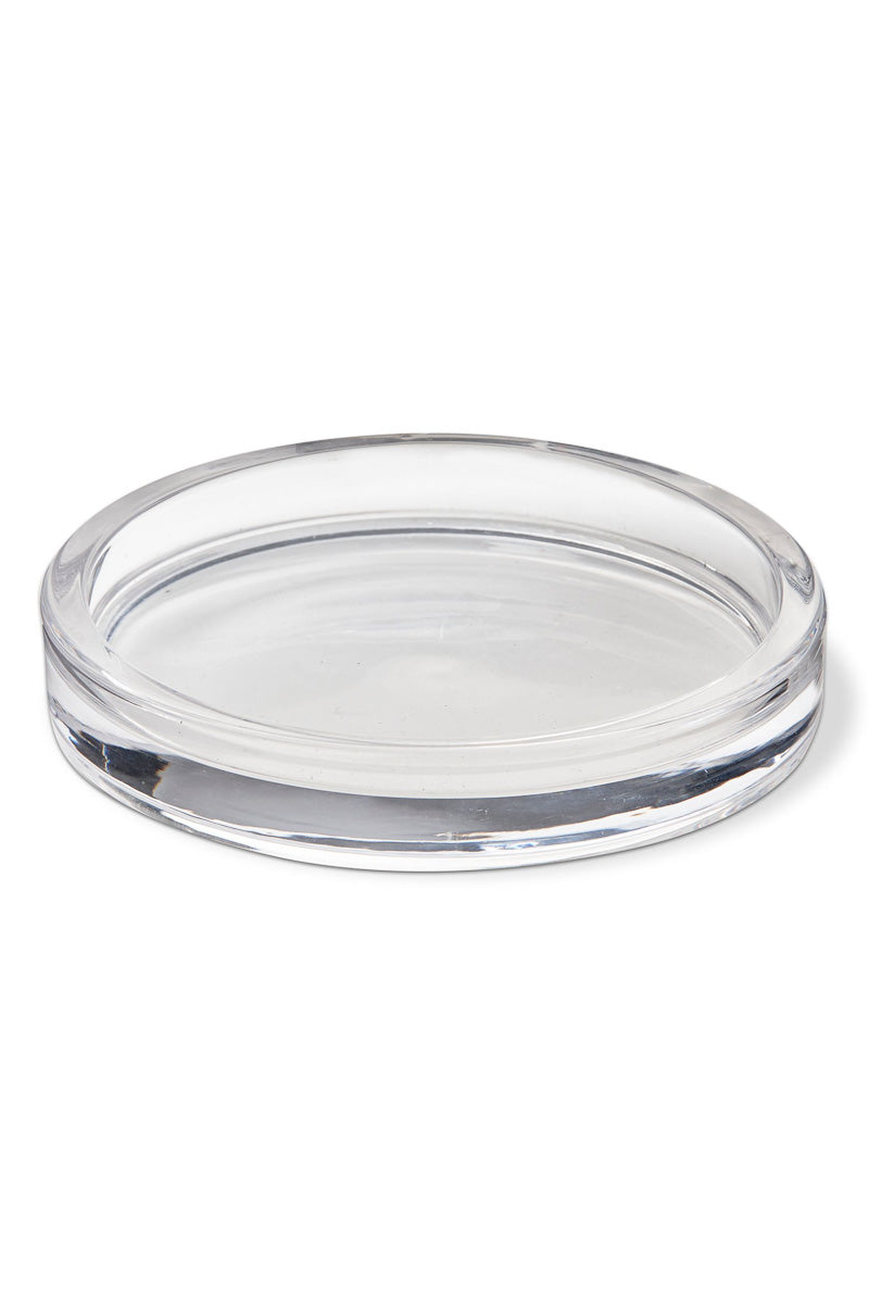 Radiance Glass Pillar Candle Plate Large Clear