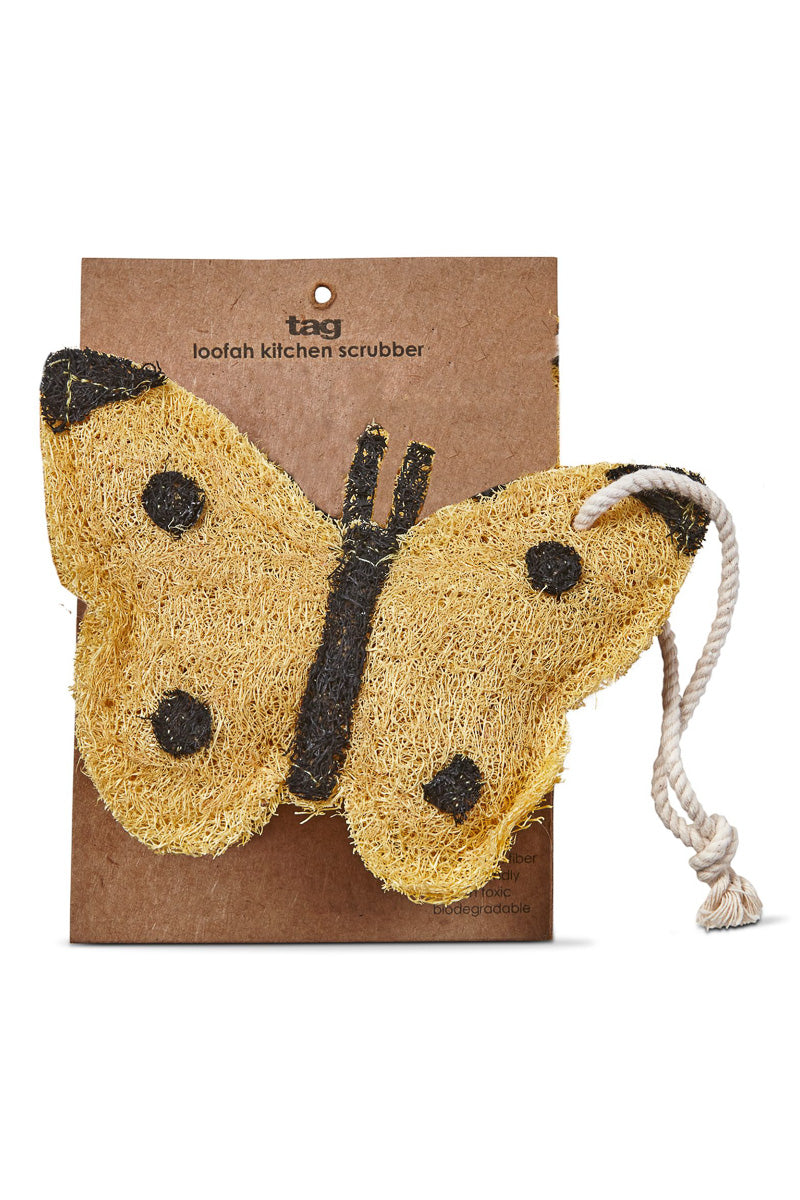 Butterfly Loofah Scrubber Yellow Multi