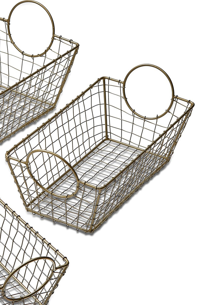 BASKET, METAL WIRE RECT MEDIUM