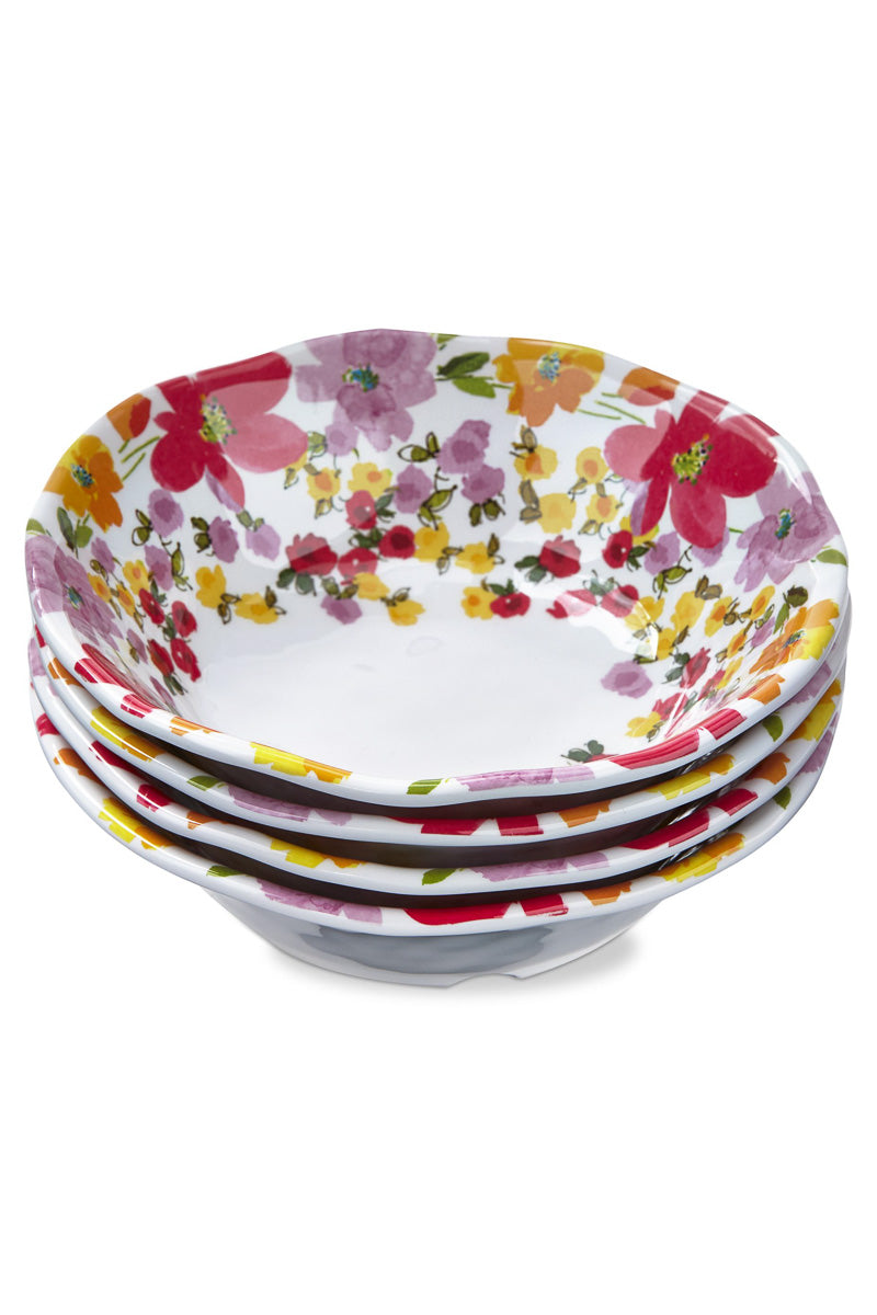 Springtime Floral Melamine Bowl Set of 4