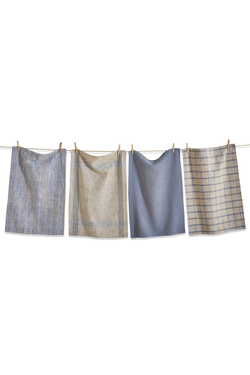 Canyon Woven Dishtowel Set of 4 Blue Denim