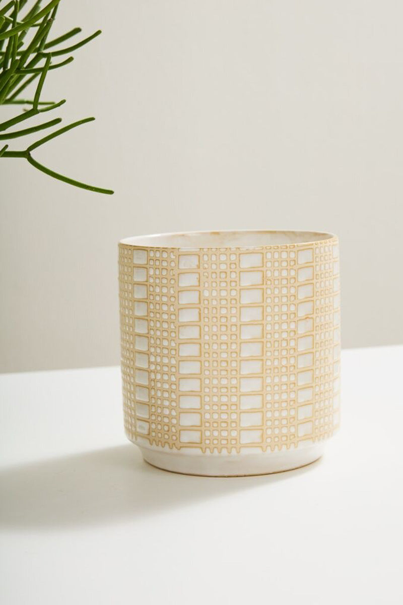 Zati Planter 6.5"x 6.75" Cream