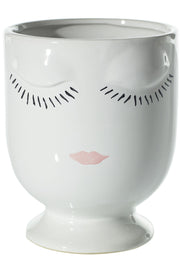 Vase, Celfie 5.5"X 6.75" White