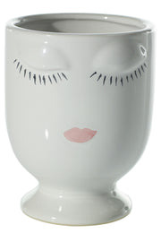 Vase, Celfie 4"X 5.25" White
