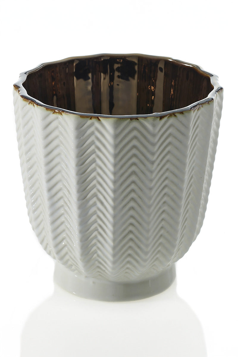 Melrose Pot 5.25"x 5.25" White