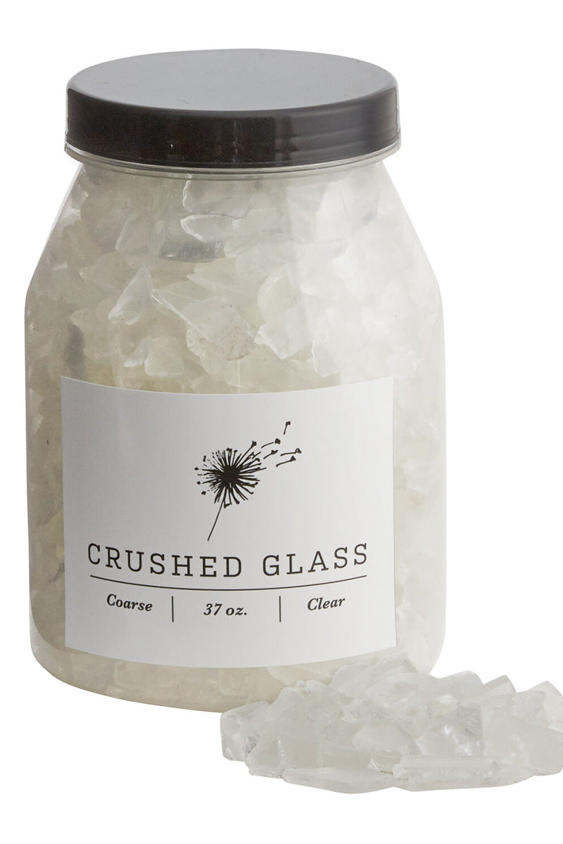 Crushed Glass Course 37 oz White