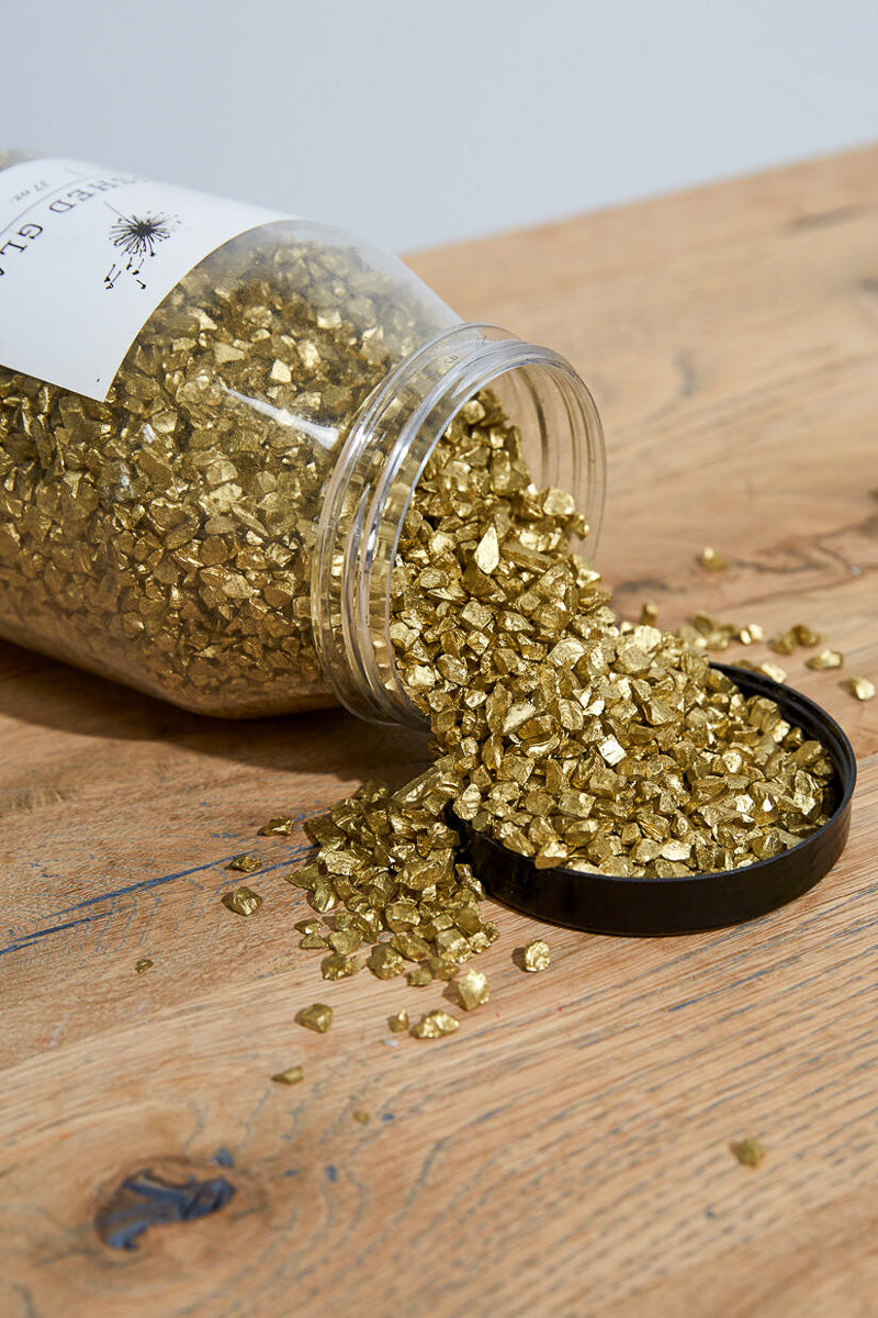 Crushed Glass Fine 37 oz Gold