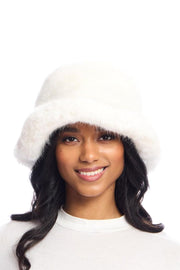 Fabulous Furs Faux Fur Blake Bucket Hat White