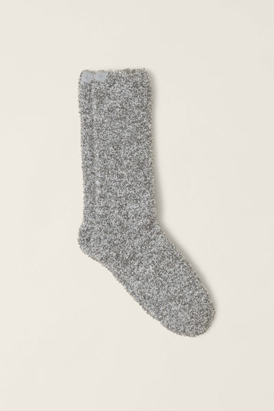 CozyChic Heathered Socks Moonbeam/White