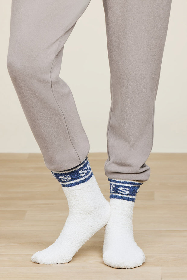 CozyChic Apres Ski Socks Cream Lakeside L/XL