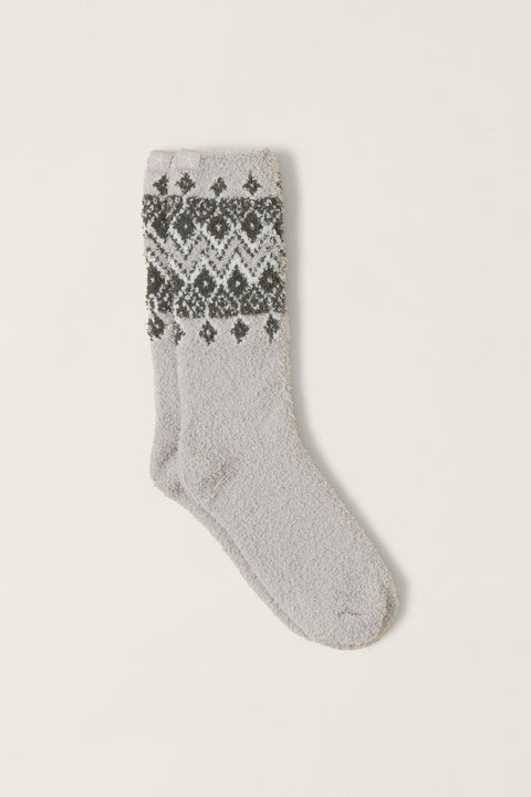 CozyChic Fair Isle Socks Malibu Mist Multi