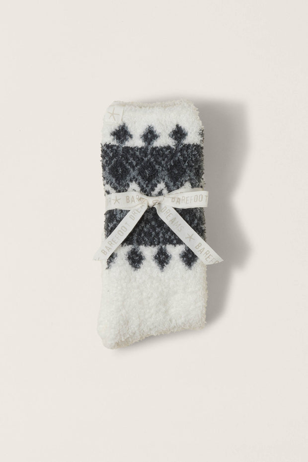 CozyChic Fair Isle Socks Pearl Multi