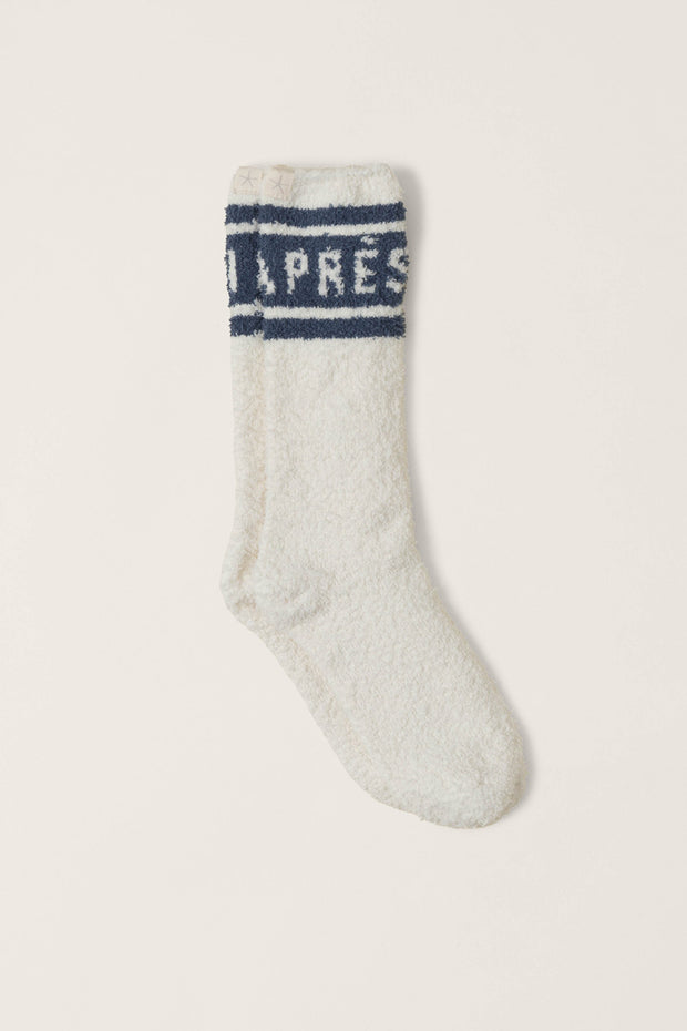 CozyChic Apres Ski Socks Cream Lakeside L/XL