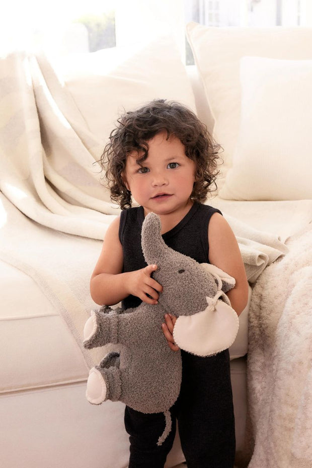 Barefoot Dreams Cozy Chic Elephant Buddie Toy Warm Gray-Stone