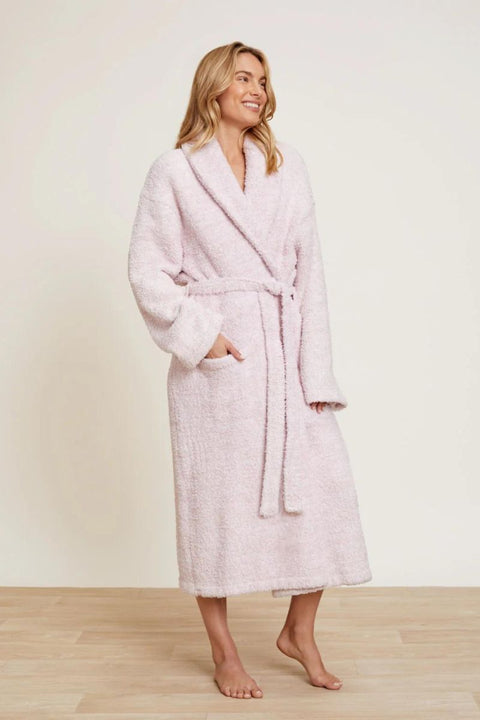 CozyChic Adult Robe Heather Dusty Rose White 01