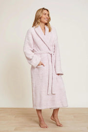 CozyChic Adult Robe Heather Dusty Rose White 02