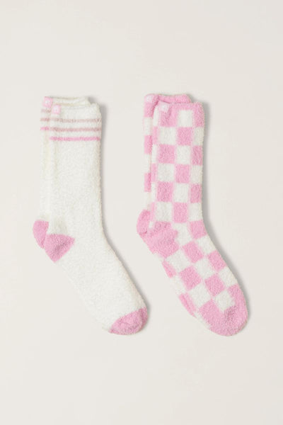 CozyChic Barbie Socks Pink Multi 2 Pairs