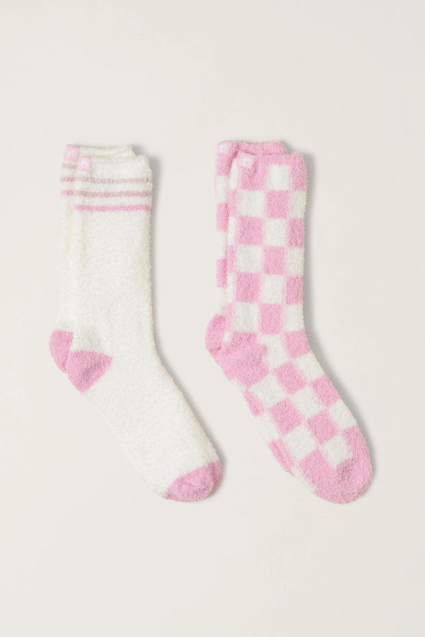 CozyChic Barbie Socks Pink Multi 2 Pairs