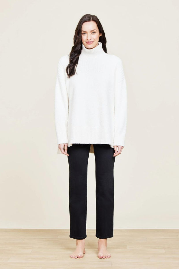 CozyChic High-Low Pullover Cream SM