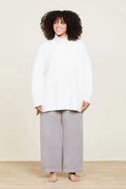 CozyChic High-Low Pullover Cream SM