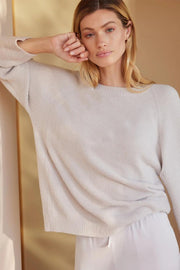 CozyChic Lite Ribbed Blocked Pullover Silver XS