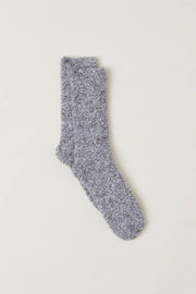 CozyChic Mens Heathered Socks Charcoal White