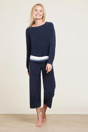 CozyChic Ultra Lite Stripe Pullover Indigo Multi SM