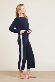 CozyChic Ultra Lite Stripe Pullover Indigo Multi SM