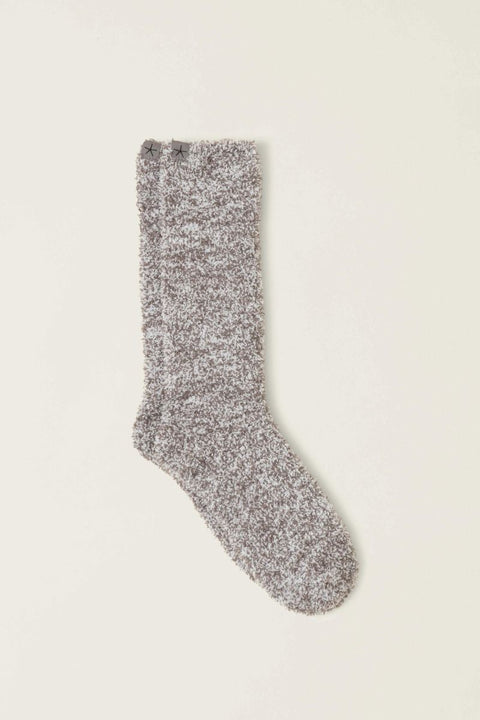 CozyChic Womens Heathered Socks Charcoal/White