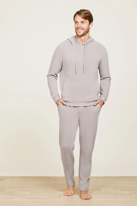 Barefoot Dreams Mc Mens Brushed Fleece Hoodie Medium Nickel