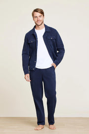 Barefoot Dreams Mc Men's Brushed Twill Jacket Small Indigo