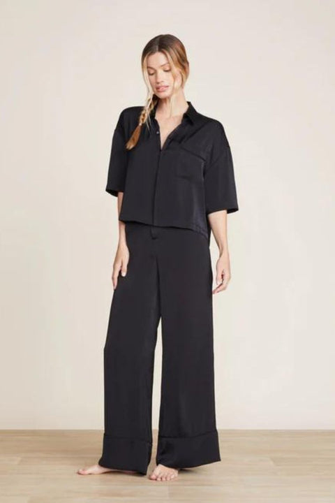 PANTS, PIPED WIDE LEG BLACK XL