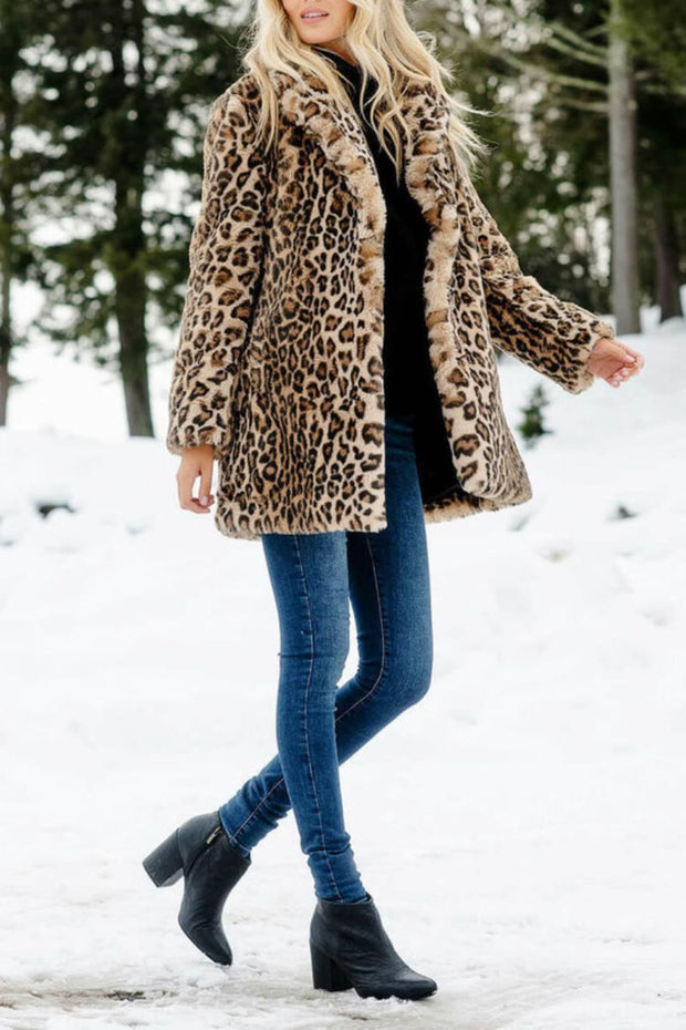 Fabulous Furs Faux Fur Le Mink Jacket Large Leopard