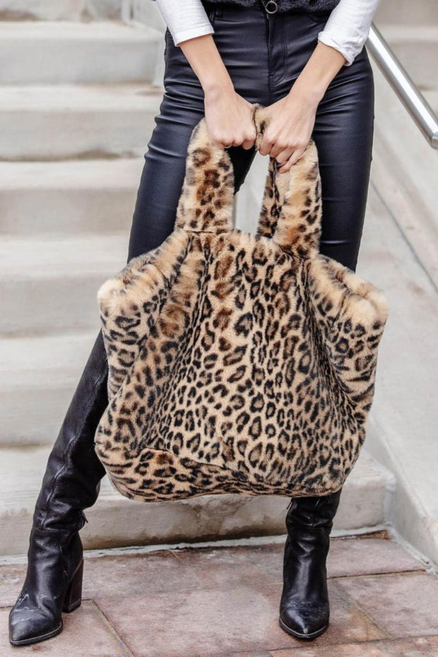 Fabulous Furs Faux Fur Le Mink Tote Leopard