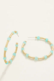 Spartina Calm Waters Hoop Earrings Amazonite