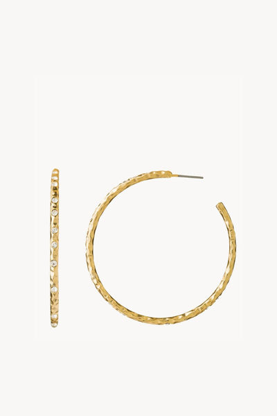 Spartina Fizz Hoop Earrings Crystal