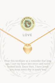 Spartina Sea La Vie Necklace Love Heart 18" Gold